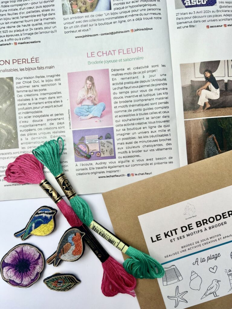 article Le chat fleuri paru dans Voici en février 2024