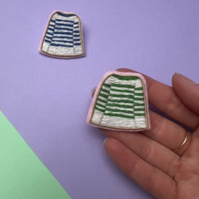 Broche marinière verte