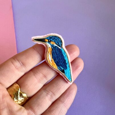 broche oiseau martin-pêcheur