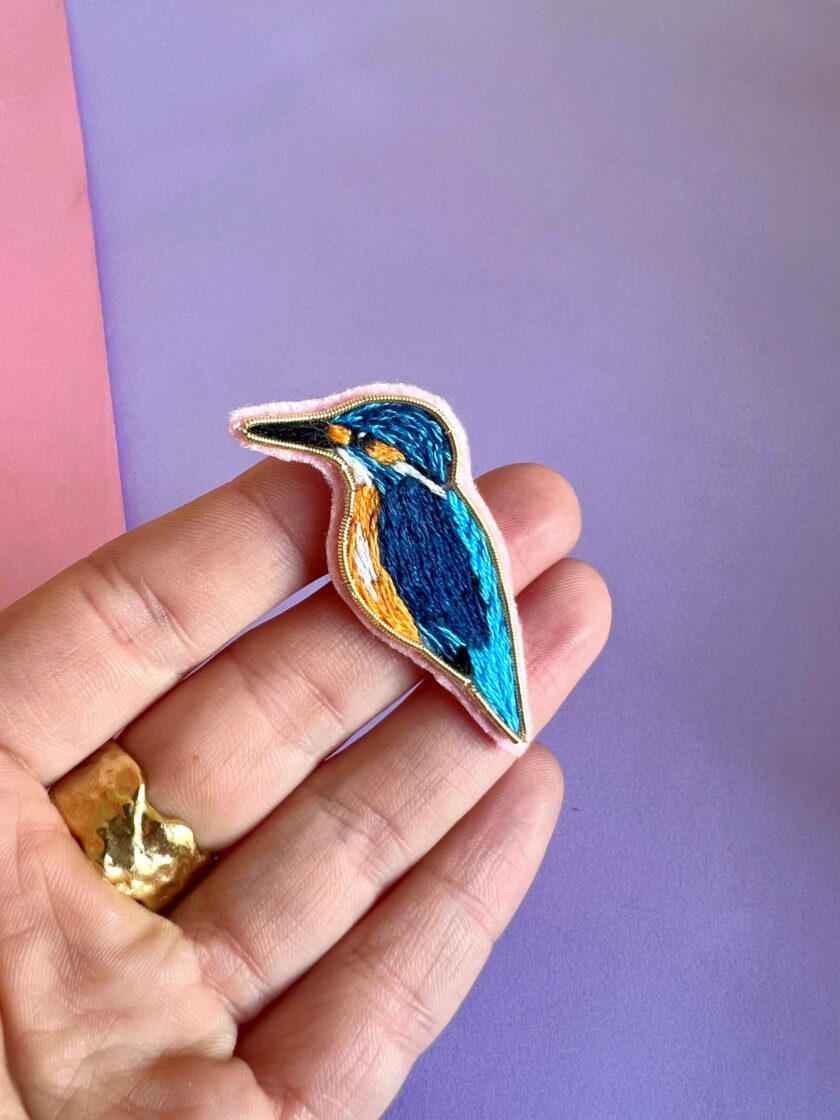 broche oiseau martin-pêcheur