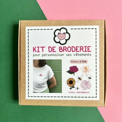Kit de broderie fleurs d'été - matériel