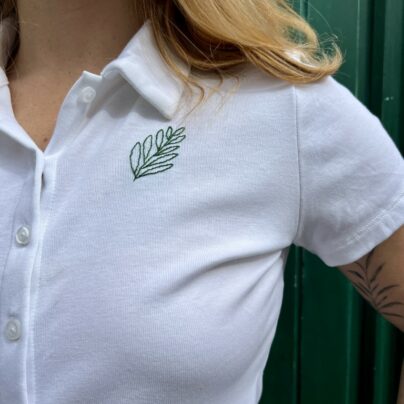 Kit de broderie végétaux - t-shirt brodé
