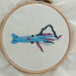 Broderie participant atelier broderie poulpe