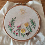 Broderie participant atelier broderie fleurs