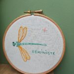 Broderie participant atelier broderie libellule