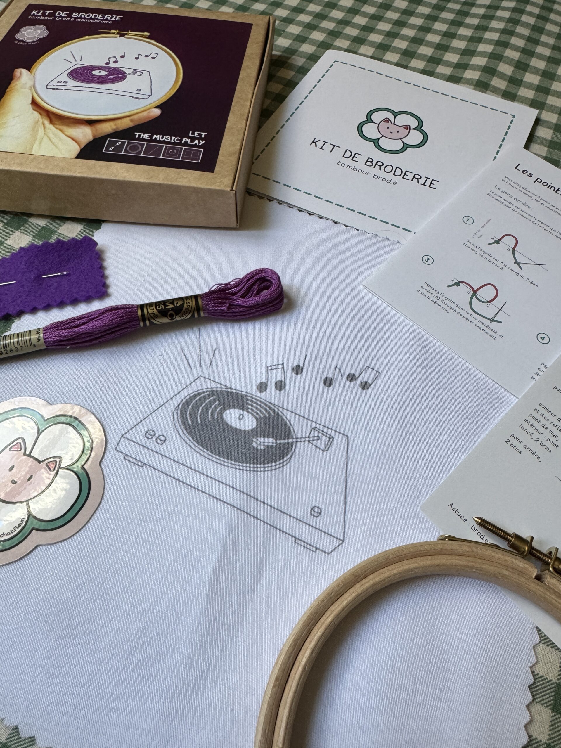 Kit de broderie débutant – Let the music play – Image 3