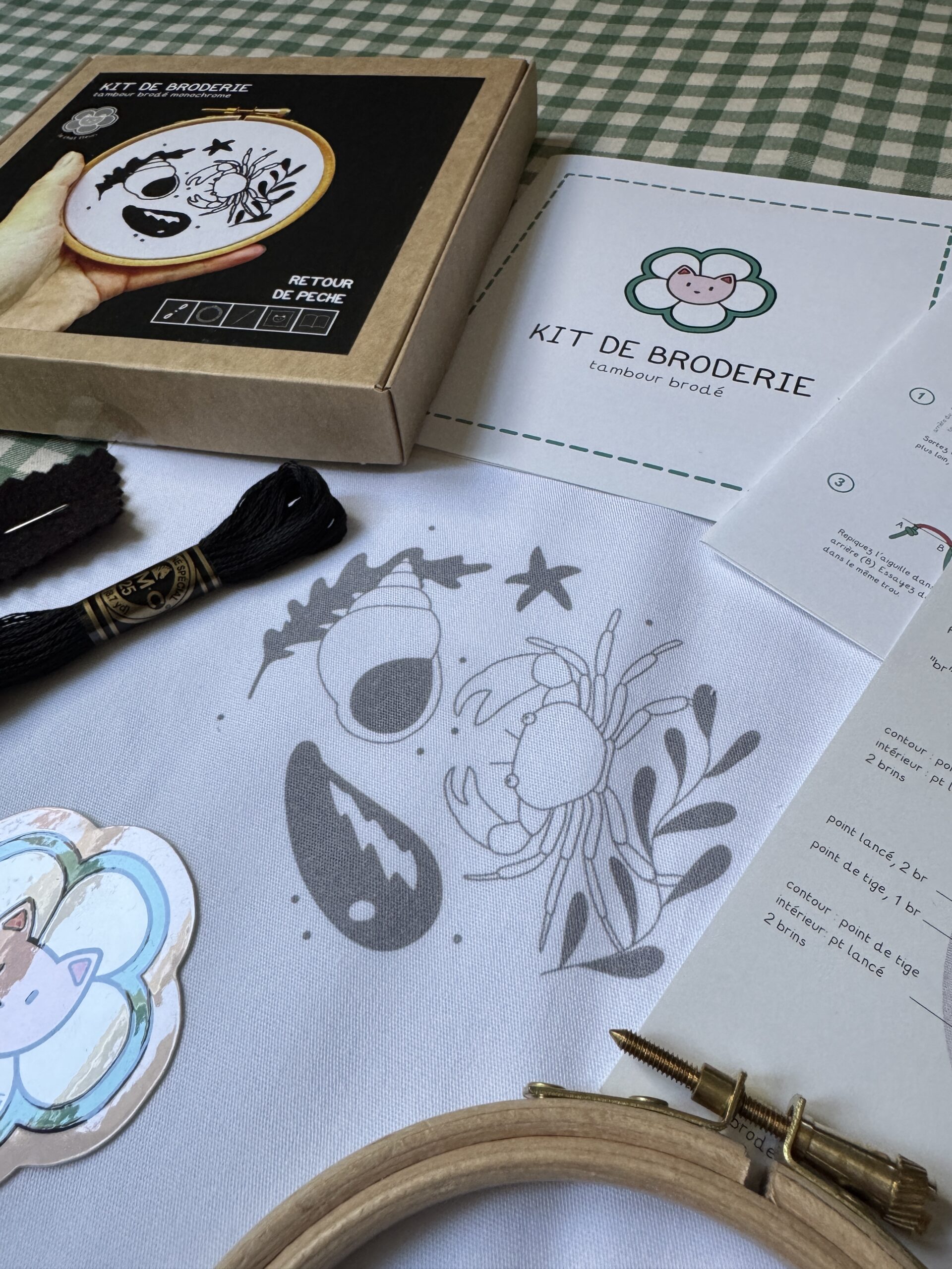 Kit de broderie débutant – Retour de pêche – Image 3