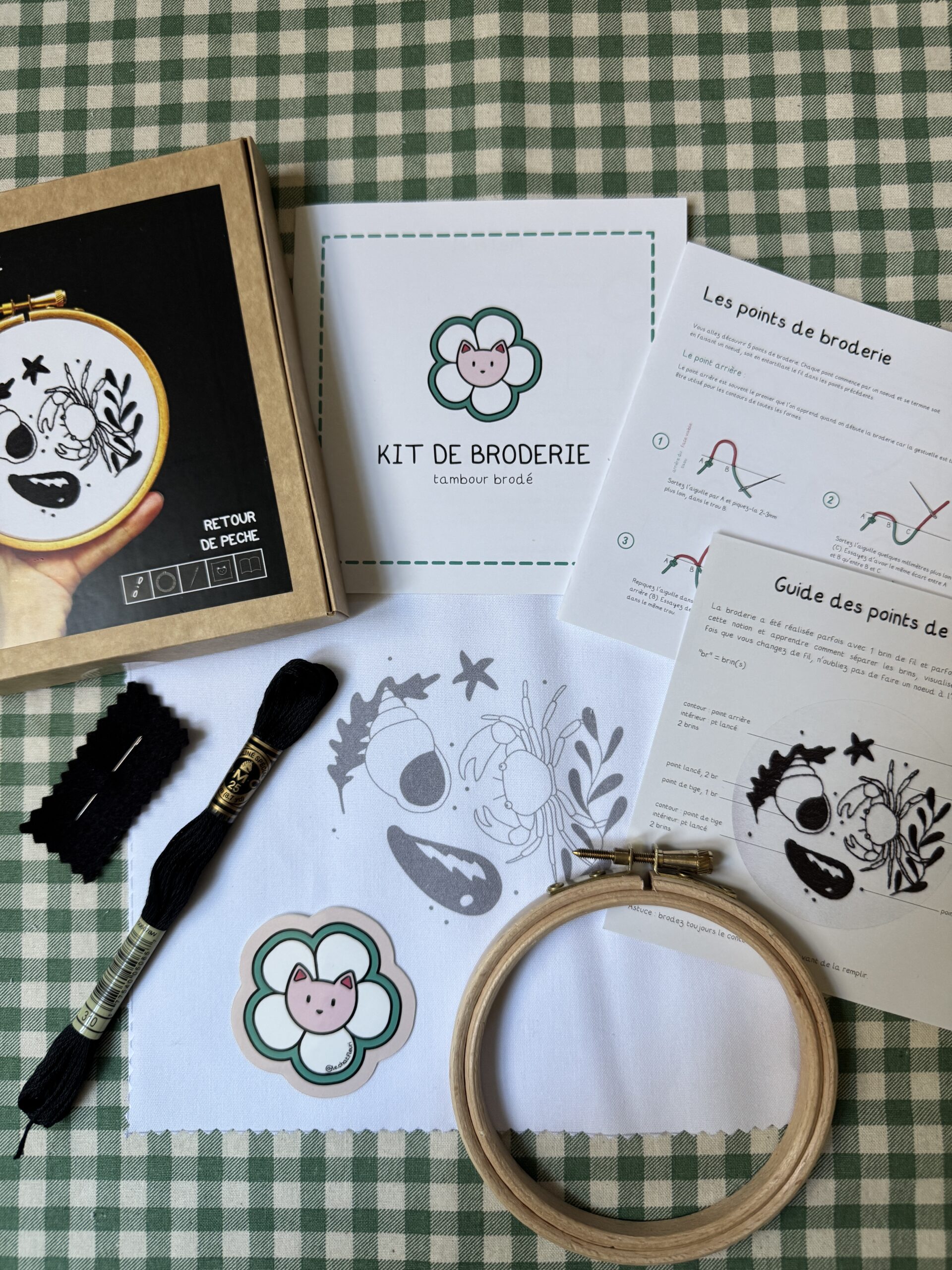 Kit de broderie débutant – Retour de pêche – Image 4