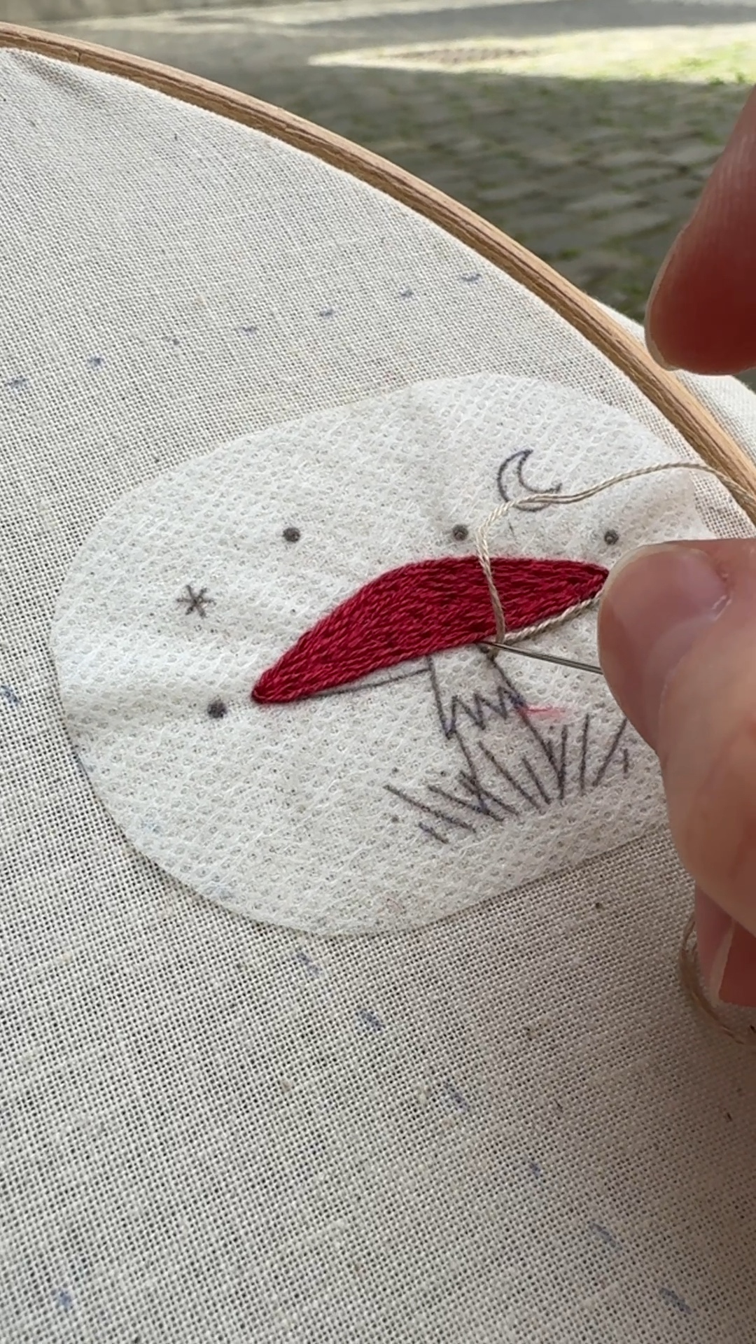 Ebook broderie Habiter l'automne, broderie champignon
